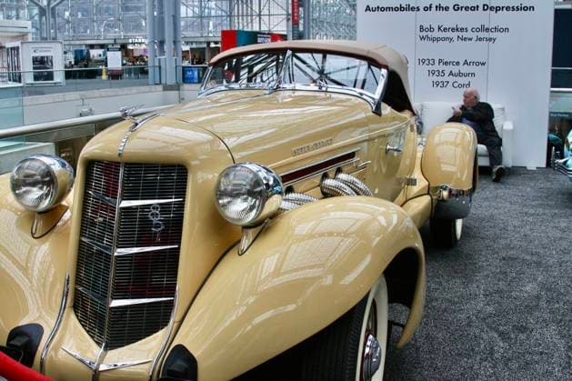 RECORD DATE NOT STATED The New York International Auto Show 2026. (NEW) The New York International Auto Show 2026. April 2, 2026, New York, USA: 1933 Pierce Arrow, 1935 Auburn and 1937 Cord, the automobiles of the great depression of Bob Kerekes collection on display at the New York International Auto Show 2026 media day at the Jacob K. Javits Convention Center, New York, with the presence of great car brands like Ford, Toyota, Nissan, Kia, Porsche, Subaru, Hyundai, Genesis, among others. The public viewing of the auto show starts on April 3 to 12, 2026. Credit: Niyi Fote TheNews2 (Foto: Niyi Fote Thenews2 imago images) The New York International Auto Show 2026.  Copyright: xNiyixFotex