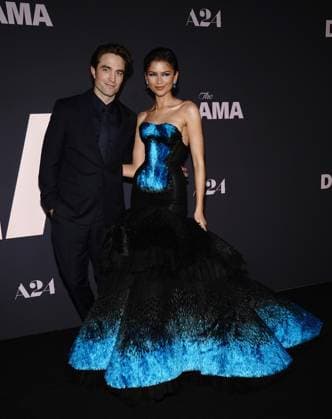 Robert Pattinson, Zendaya at arrivals for THE DRAMA Premiere, Regal Union Square, New York, NY, April 02, 2026. Photo By: Kristin Callahan Everett Collection THE DRAMA Premiere PUBLICATIONXNOTxINxCANxCHNxFRAxITAxJPNxNORxPOLxRUSxESPxUKxUSA
