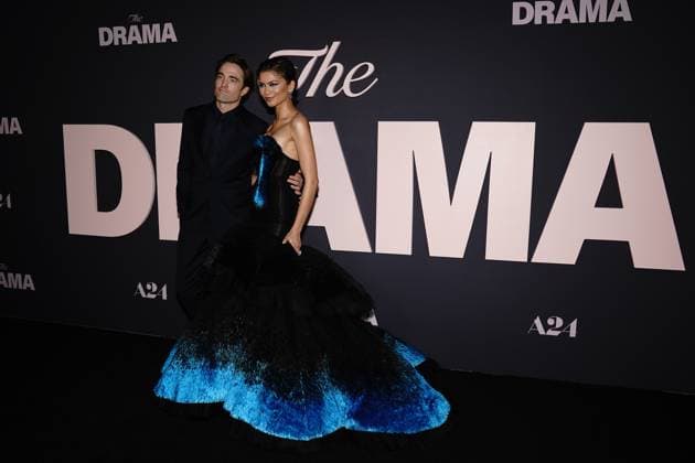 Robert Pattinson, Zendaya at arrivals for THE DRAMA Premiere, Regal Union Square, New York, NY, April 02, 2026. Photo By: Kristin Callahan Everett Collection THE DRAMA Premiere PUBLICATIONXNOTxINxCANxCHNxFRAxITAxJPNxNORxPOLxRUSxESPxUKxUSA