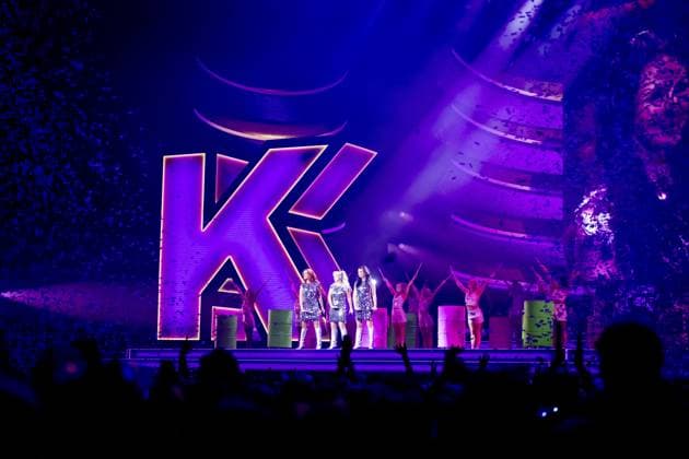 ROTTERDAM - The original lineup of K3 (Karen, Kristel, and Kathleen) is performing together again in the Netherlands for the first time at Rotterdam Ahoy. This K3 lineup previously performed at the Sportpaleis in Antwerp. reunion concert ROBIN UTRECHT ANP netherlands out - belgium out  Copyright: xx x554953341x originalFilename: 554953341.jpg