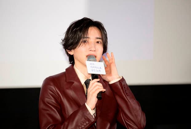 Shunsuke Michieda (Naniwa Danshi), Apr 3, 2026 : A Japanese actor and singer Shunsuke Michieda at a press conference for the movie The Last Song You Left Behind in Seoul, South Korea.  aflo_325787321