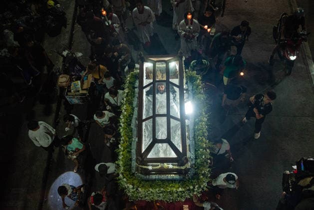 News Bilder des Tages April 3, 2026, Quezon City, Metro Manila, Philippines: The body of Jesus is at the back portion of the procession, highlighting his death. Quezon City Philippines - ZUMAy102 20260403_zip_y102_026 Copyright: xKenosisxYapx