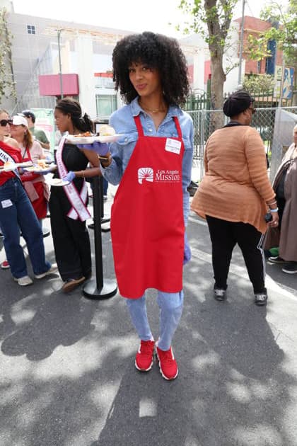LA Mission Easter Meal Service Los Angeles CA Apr 3 Christine Obanor at the LA Mission Easter Meal Service for the homeless on April 3, 2026 Credit: AdMedia EDITORIAL USE ONLY  Copyright: xx AdMediax admphotostwo979842