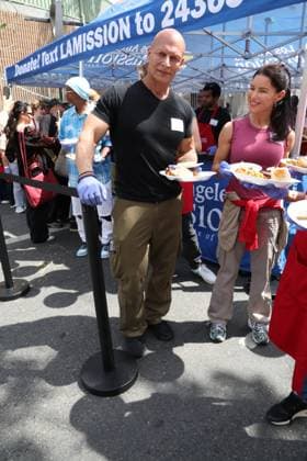 Los Angeles CA Apr 3: Joseph Gaff at the LA Mission Easter Meal Service for the homeless on April 3, 2026 Copyright: xAdMediax MediaPunchx