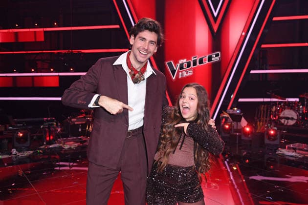Alvaro Soler, Kandidatin Danaya - THE VOICE KIDS FINALE 2026 im Studio Berlin Adlershof in Berlin am 03.04.2026