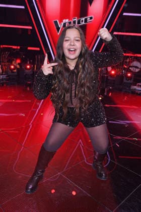 Kandidatin Danaya - THE VOICE KIDS FINALE 2026 im Studio Berlin Adlershof in Berlin am 03.04.2026