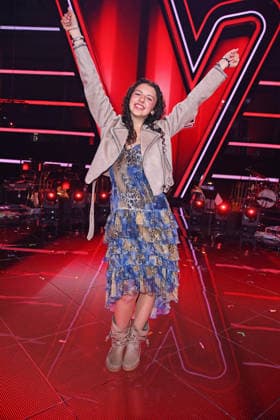 Kandidatin Susey - THE VOICE KIDS FINALE 2026 im Studio Berlin Adlershof in Berlin am 03.04.2026