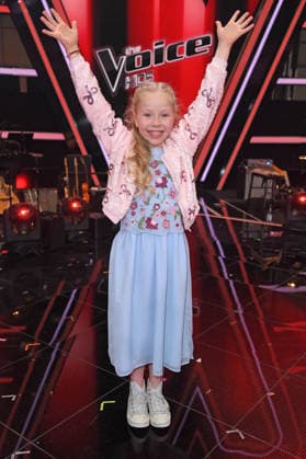 Kandidatin Hedi - THE VOICE KIDS FINALE 2026 im Studio Berlin Adlershof in Berlin am 03.04.2026