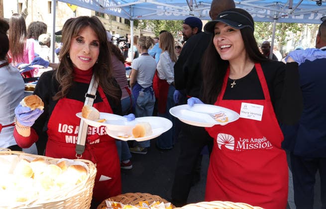 Los Angeles Mission & Hope The Mission Host Special Easter Outreach On Skid Row Los Angeles CA April 03: Kate Linder, Mayra Veronica, at Los Angeles Mission & Hope The Mission Host Special Easter Outreach On Skid Row at the Los Angeles Mission On Skid Rowe in Los Angeles on March 3, 2026- Credit: AdMedia April 03, 2026 Copyright AdMedia Los Angeles CA United States EDITORIAL USE ONLY  Copyright: xx ADx admphotostwo979950