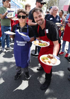 Los Angeles CA April 03: Kayden Brad Logan, Daniel Logan at Los Angeles Mission & Hope The Mission Host Special Easter Outreach On Skid Row at the Los Angeles Mission On Skid Rowe in Los Angeles on April 3, 2026 Copyright: xAdMedia MediaPunchx