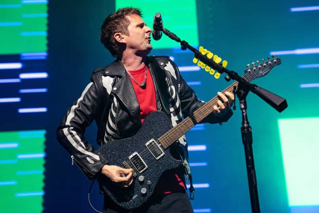 April 3, 2026, London, United Kingdom: Matt Bellamy of Muse rock band, performs live on stage at the O2 Academy Brixton London. Muse played an intimate album launch show at the O2 Academy Brixton London on April 3rd to celebrate their 10th studio album The Wow! Signal The Album will be released later this year..Muse are Matt Bellamy, Chris Wolstenholme and Dominic Howard. London United Kingdom - ZUMAs197 20260403_aaa_s197_310 Copyright: xBonniexBritainx