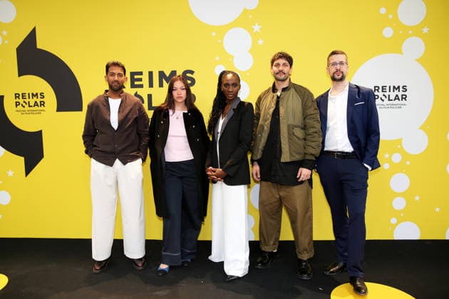6em Festival International du Film Policier Reims Polar Lawrence Valin, Anja Verderosa, Eye Haidara, Marc Ruchmann, Peter Dourountzis 454744 2026 04 03 Reims France  Copyright: xLaurentxRodriguezx xStarfacex STAR_454744_007