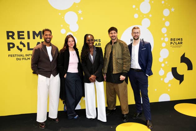 6em Festival International du Film Policier Reims Polar Lawrence Valin, Anja Verderosa, Eye Haidara, Marc Ruchmann, Peter Dourountzis 454744 2026 04 03 Reims France  Copyright: xLaurentxRodriguezx xStarfacex STAR_454744_011