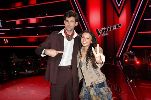 Alvaro Soler und Susey vom Team Alvaro beim Photocall mit den Finalisten und Coaches der 14. Staffel der TV-Show The Voice Kids im Studio H Berlin-Adlershof. Berlin, 03.04.2026