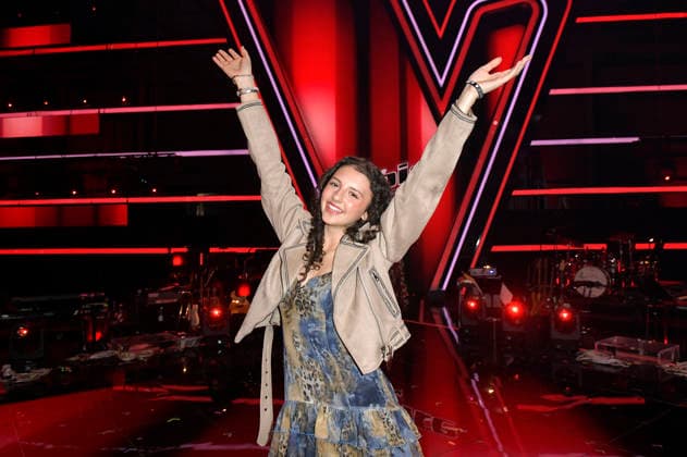 Susey vom Team Alvaro beim Photocall mit den Finalisten und Coaches der 14. Staffel der TV-Show The Voice Kids im Studio H Berlin-Adlershof. Berlin, 03.04.2026