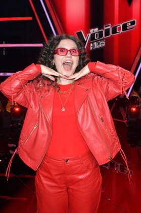 Lionella vom Team HE RO beim Photocall mit den Finalisten und Coaches der 14. Staffel der TV-Show The Voice Kids im Studio H Berlin-Adlershof. Berlin, 03.04.2026