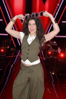Marie vom Team Leony beim Photocall mit den Finalisten und Coaches der 14. Staffel der TV-Show The Voice Kids im Studio H Berlin-Adlershof. Berlin, 03.04.2026