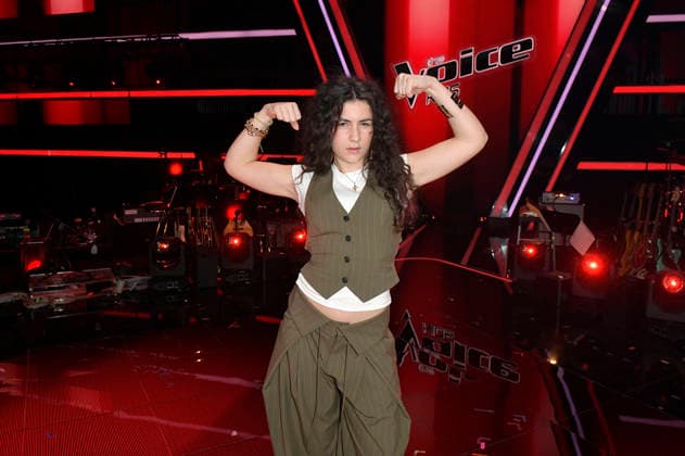 Marie vom Team Leony beim Photocall mit den Finalisten und Coaches der 14. Staffel der TV-Show The Voice Kids im Studio H Berlin-Adlershof. Berlin, 03.04.2026