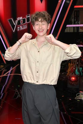 Max vom Team Leony beim Photocall mit den Finalisten und Coaches der 14. Staffel der TV-Show The Voice Kids im Studio H Berlin-Adlershof. Berlin, 03.04.2026