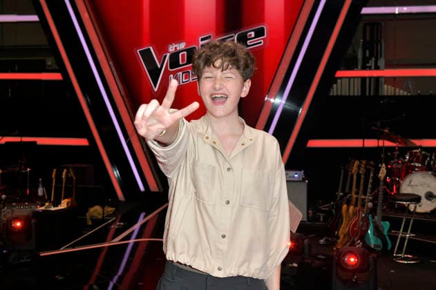 Max vom Team Leony beim Photocall mit den Finalisten und Coaches der 14. Staffel der TV-Show The Voice Kids im Studio H Berlin-Adlershof. Berlin, 03.04.2026