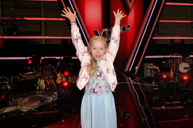 Hedi vom Team Michael Patrick beim Photocall mit den Finalisten und Coaches der 14. Staffel der TV-Show The Voice Kids im Studio H Berlin-Adlershof. Berlin, 03.04.2026