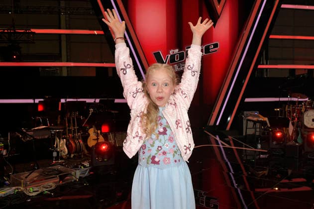 Hedi vom Team Michael Patrick beim Photocall mit den Finalisten und Coaches der 14. Staffel der TV-Show The Voice Kids im Studio H Berlin-Adlershof. Berlin, 03.04.2026
