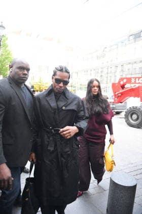 Rihanna et A$AP Rocky Arriving at Siena Restaurant - Paris Rihanna et A$AP Rocky are arriving at Siena Restaurant in Paris, France, on April 4, 2026. Photo by Florian Poitout ABACAPRESS.COM Paris France  Copyright: xPoitoutxFlorian ABACAx