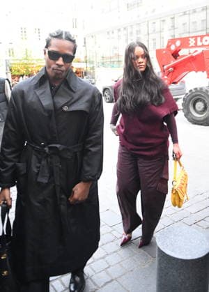 Rihanna et A$AP Rocky Arriving at Siena Restaurant - Paris Rihanna et A$AP Rocky are arriving at Siena Restaurant in Paris, France, on April 4, 2026. Photo by Florian Poitout ABACAPRESS.COM Paris France  Copyright: xPoitoutxFlorian ABACAx