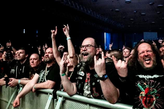 Kreator in Oberhausen ** NUR FÜR REDAKTIONELLE ZWECKE ** EDITORIAL USE ONLY **<p>Die amerikanische Thrash Metal Band Exodus spielt am 4. April 2026 im Vorprogramm der Band Kreator im Rahmen von deren Krushers of the World - Tour in der Grugahalle in Essen. Deutschland Nordrhein Westfalen Essen Copyright: SebastianxKonopka