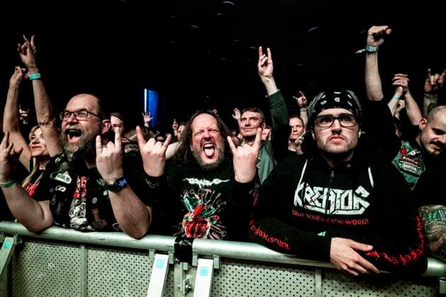 Kreator in Oberhausen ** NUR FÜR REDAKTIONELLE ZWECKE ** EDITORIAL USE ONLY **<p>Die amerikanische Thrash Metal Band Exodus spielt am 4. April 2026 im Vorprogramm der Band Kreator im Rahmen von deren Krushers of the World - Tour in der Grugahalle in Essen. Deutschland Nordrhein Westfalen Essen Copyright: SebastianxKonopka