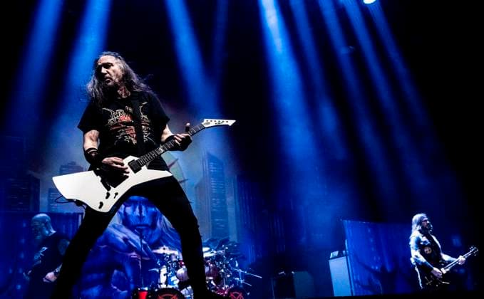 Kreator in Oberhausen ** NUR FÜR REDAKTIONELLE ZWECKE ** EDITORIAL USE ONLY **<p>Die amerikanische Thrash Metal Band Exodus spielt am 4. April 2026 im Vorprogramm der Band Kreator im Rahmen von deren Krushers of the World - Tour in der Grugahalle in Essen. Deutschland Nordrhein Westfalen Essen Copyright: SebastianxKonopka