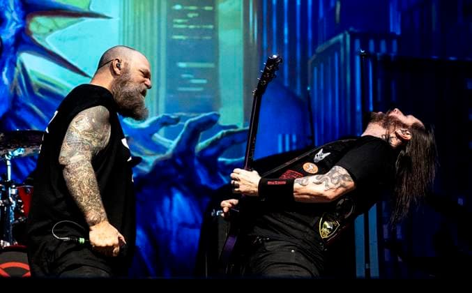 Kreator in Oberhausen ** NUR FÜR REDAKTIONELLE ZWECKE ** EDITORIAL USE ONLY **<p>Die amerikanische Thrash Metal Band Exodus spielt am 4. April 2026 im Vorprogramm der Band Kreator im Rahmen von deren Krushers of the World - Tour in der Grugahalle in Essen. Deutschland Nordrhein Westfalen Essen Copyright: SebastianxKonopka