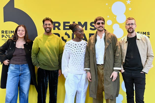 Closing Ceremony - The 6th Reims Polar Film Festival. FC REIMS, FRANCE - APRIL 4 jury members Lawrence Valin, Anja Verderosa, Eye Haïdara, Marc Ruchmann, Peter Dourountzis attends the Closing Ceremony during the 6th Reims Polar Film Festival on April 4, 2026 in Reims, France. Photo by Franck Castel ABACAPRESS.COM Reims France  Copyright: xCastelxFranck ABACAx