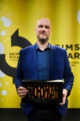 Closing Ceremony - The 6th Reims Polar Film Festival. FC REIMS, FRANCE - APRIL 4 Audience Award, RED CODE BLUE by Oskars Rupenheits attends the Closing Ceremony during the 6th Reims Polar Film Festival on April 4, 2026 in Reims, France. Photo by Franck Castel ABACAPRESS.COM Reims France  Copyright: xCastelxFranck ABACAx