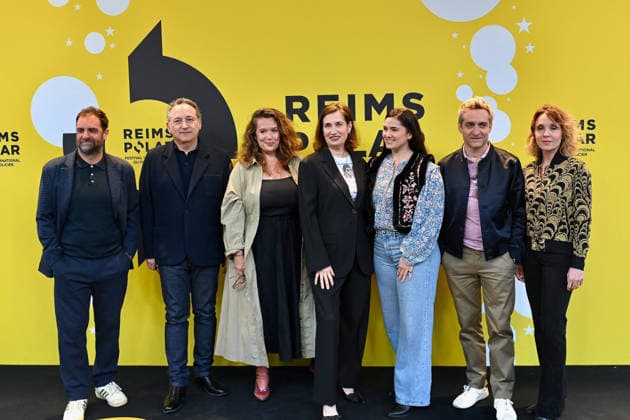 Closing Ceremony - The 6th Reims Polar Film Festival. FC REIMS, FRANCE - APRIL 4 Jury members Gregory Montel, Thierry Klifa, Delphine Gleize, Emmanuelle Devois, Ophélie Bau, Mathieu Demy, Alix Poisson attends the Closing Ceremony during the 6th Reims Polar Film Festival on April 4, 2026 in Reims, France. Photo by Franck Castel ABACAPRESS.COM Reims France  Copyright: xCastelxFranck ABACAx
