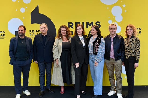 Closing Ceremony - The 6th Reims Polar Film Festival. FC REIMS, FRANCE - APRIL 4 Jury members Gregory Montel, Thierry Klifa, Delphine Gleize, Emmanuelle Devois, Ophélie Bau, Mathieu Demy, Alix Poisson attends the Closing Ceremony during the 6th Reims Polar Film Festival on April 4, 2026 in Reims, France. Photo by Franck Castel ABACAPRESS.COM Reims France  Copyright: xCastelxFranck ABACAx
