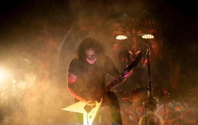 Kreator in Oberhausen ** NUR FÜR REDAKTIONELLE ZWECKE ** EDITORIAL USE ONLY **<p>Die Essener Thrash Metal Band Kreator spielt am 4. April 2026 im Rahmen ihrer Krushers of the World - Tour in der Grugahalle in Essen. Deutschland Nordrhein Westfalen Essen Copyright: SebastianxKonopka