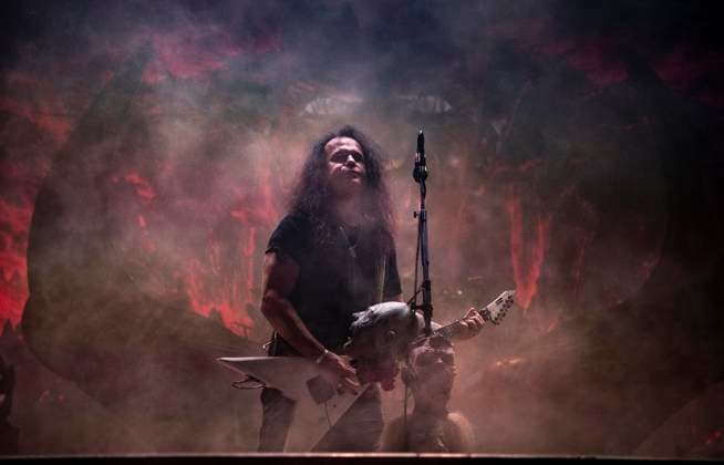 Kreator in Oberhausen ** NUR FÜR REDAKTIONELLE ZWECKE ** EDITORIAL USE ONLY **<p>Die Essener Thrash Metal Band Kreator spielt am 4. April 2026 im Rahmen ihrer Krushers of the World - Tour in der Grugahalle in Essen. Deutschland Nordrhein Westfalen Essen Copyright: SebastianxKonopka