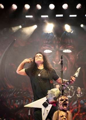 Kreator in Oberhausen ** NUR FÜR REDAKTIONELLE ZWECKE ** EDITORIAL USE ONLY **<p>Die Essener Thrash Metal Band Kreator spielt am 4. April 2026 im Rahmen ihrer Krushers of the World - Tour in der Grugahalle in Essen. Deutschland Nordrhein Westfalen Essen Copyright: SebastianxKonopka