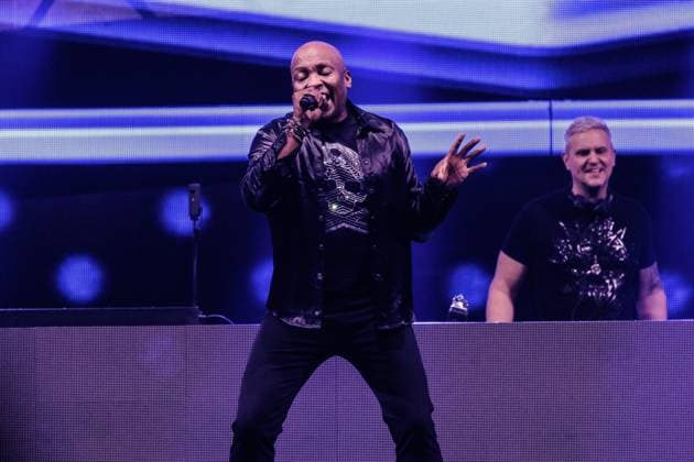 Hasselt, The Netherlands, 2026-04-04 20:40:32 04-04-2026, Trixxo Arena, Hasselt, BEL. I love the 90s. Photo: NL Beeld David Heukers. Haddaway Credit: NL Beeld Heukers Media  Copyright: xx x