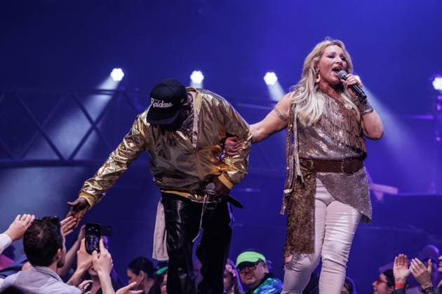 Hasselt, The Netherlands, 2026-04-04 21:59:05 04-04-2026, Trixxo Arena, Hasselt, BEL. I love the 90 s. Photo: NL Image David Heukers. 2 Brothers on the 4th Floor. Desray, Desiree Manders, D-Rock, Rene Phillips Credit: NL Beeld Heukers Media  Copyright: xx x