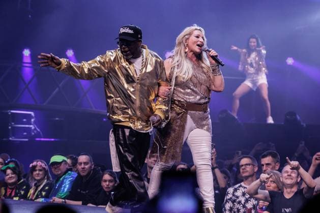 Hasselt, The Netherlands, 2026-04-04 21:59:10 04-04-2026, Trixxo Arena, Hasselt, BEL. I love the 90 s. Photo: NL Image David Heukers. 2 Brothers on the 4th Floor. Desray, Desiree Manders, D-Rock, Rene Phillips Credit: NL Beeld Heukers Media  Copyright: xx x