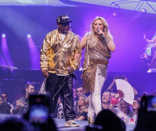 Hasselt, The Netherlands, 2026-04-04 21:59:12 04-04-2026, Trixxo Arena, Hasselt, BEL. I love the 90 s. Photo: NL Image David Heukers. 2 Brothers on the 4th Floor. Desray, Desiree Manders, D-Rock, Rene Phillips Credit: NL Beeld Heukers Media  Copyright: xx x