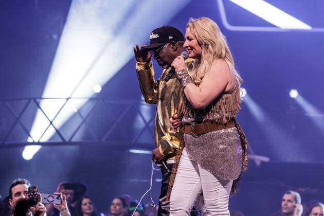 Hasselt, The Netherlands, 2026-04-04 21:59:16 04-04-2026, Trixxo Arena, Hasselt, BEL. I love the 90 s. Photo: NL Image David Heukers. 2 Brothers on the 4th Floor. Desray, Desiree Manders, D-Rock, Rene Phillips Credit: NL Beeld Heukers Media  Copyright: xx x