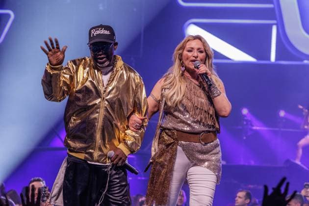 Hasselt, The Netherlands, 2026-04-04 21:59:21 04-04-2026, Trixxo Arena, Hasselt, BEL. I love the 90 s. Photo: NL Image David Heukers. 2 Brothers on the 4th Floor. Desray, Desiree Manders, D-Rock, Rene Phillips Credit: NL Beeld Heukers Media  Copyright: xx x