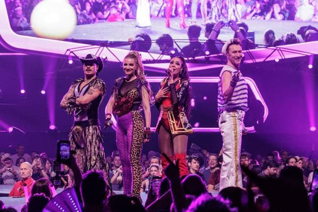Hasselt, The Netherlands, 2026-04-04 22:45:29 04-04-2026, Trixxo Arena, Hasselt, BEL. I love the 90 s. Photo: NL Beeld David Heukers. Vengaboys Credit: NL Beeld Heukers Media  Copyright: xx x