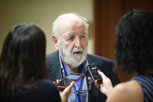 Journalist Diego Carcedo dies ARCHIVE photo Diego Carcedo, president of the Committee of Experts for the renewal of the RTVE Board of Directors, after the meeting in Congress Madrid Madrid Spain  Copyright: xEduardoxParrax 7416373