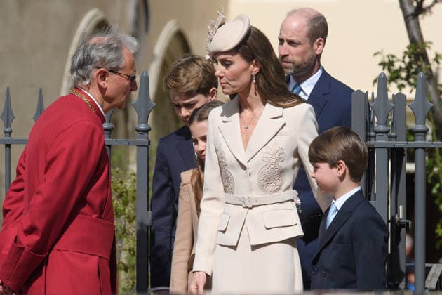 Easter Service at St. George s Chapel, Windsor Castle, London, UK - Sunday 5 April Catherine - Princess of Wales with Children Prince George, Princess Charlotte and Prince Louis and William - The Prince of Wales depart an Easter Service at St. George s Chapel, Windsor Castle, London, England, UK on Sunday 5 April, 2026., Credit:Justin Ng Avalon UK, England, London, St. George s Chapel, Windsor Castle Copyright: xJustinxNgx xAvalonx 1088832512