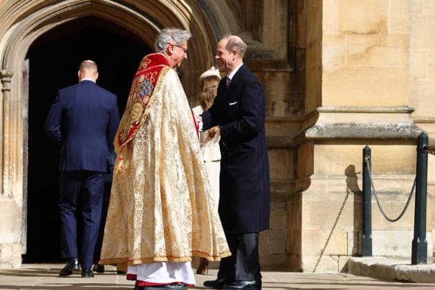 British Royal Family celebrate Easter Windsor UK. Prince Edward, Duke of Edinburgh at St George™s Chapel for the Easter Service. 5th April 2026. LMK430-S050426-001 Anfisa Polyushkevych Landmark Media 