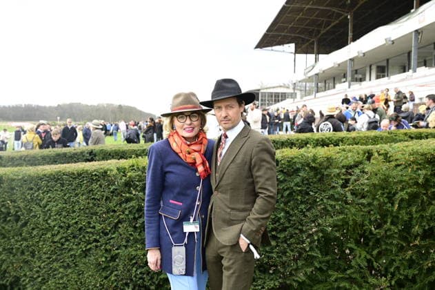 Tini Gräfin von Rothkirch und Tom Schilling bei der Großen Saisoneröffnung 2026 auf der Rennbahn Hoppegarten. Berlin, 05.04.2026 Copyright: xMatthiasxWehnertx